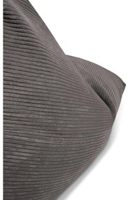 Fotoliu bean bag crem cu tapițerie din catifea reiată Razz – SLOWDOWN