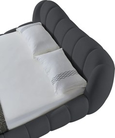 Pat dormitor dumonde, tapitat gri Royal 180x200 cm