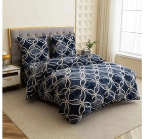 Lenjerie cocolino POLARA albastra Dimensiune lenjerie de pat: 70 x 80 cm | 140 x 200 cm