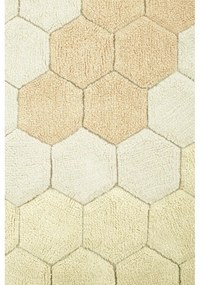 Covor galben ocru lavabil/țesut manual rotund din bumbac ø 140 cm Honeycomb Golden – Lorena Canals