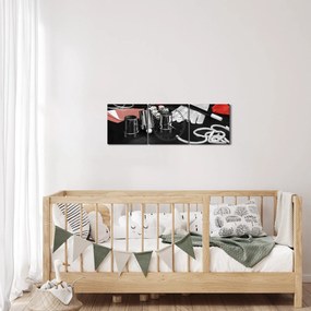 Tablou cu uneltele de magie (cu ceas) (90x30 cm)