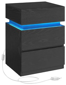 Noptieră SMARTIE cu iluminare, negru