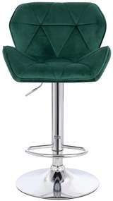 HR111W Scaun Verde Velur Bază Cromata