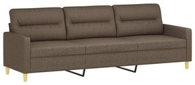348814 vidaXL Canapea cu 3 locuri, taupe, 210 cm, material textil