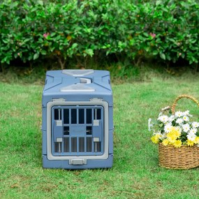 PawHut Geantă de Transport Pliabilă pentru Câini și Pisici Convertibilă în Canisă 56x31x37cm Albastru | Aosom Romania