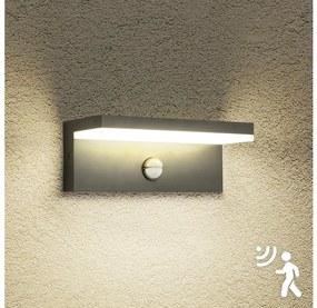 Brilagi-LED Aplica de perete exterior cu senzor TESSI LED/10W/230V antracit IP54