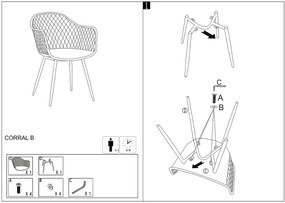 OFERTA Scaun din plastic alb CORRAL B II. calitate secundara