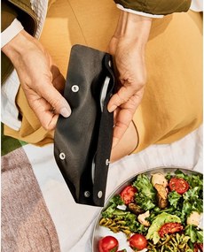 Set de furculițe argintiu din oțel inoxidabil 4 buc. Spork – Black + Blum