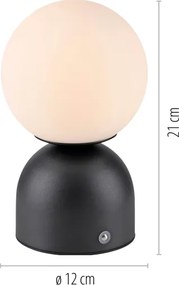 Schöner Wohnen 19218-18 - Lampă de masă LED RUDI, cu dimmer, LED/1,2W/5V, neagră