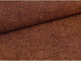 Pat matrimonial cărămiziu tapițat cu spațiu de depozitare cu somieră 160x200 cm Eric – Micadoni