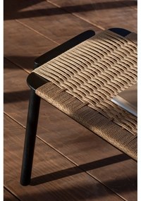 Bancă neagră/în culoare naturală Klupa – Gazzda