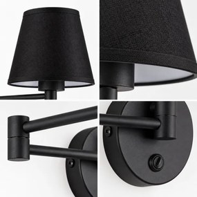 BRILAGI - Aplică de perete NUBILA 1xE27/15W/230V neagră