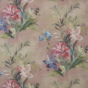 Tapet Lilliana, Blush Pink Luxury Floral, Fibre naturale (Grasscloth), 1838 Wallcoverings, 5.1mp / rola