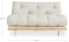 Canapea extensibilă roșie 140 cm Roots - Karup Design