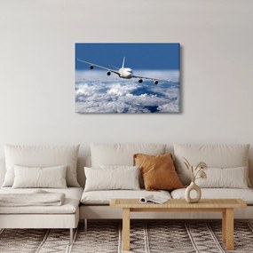 Tablou - Avion în nori (90x60 cm)