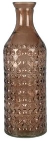 Vaza Ofelia din sticla maro, 10x30 cm