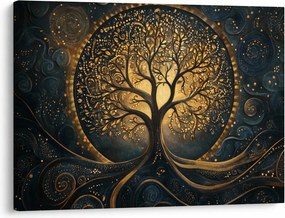 Tablou – Arbore cu aură aurie (70x50 cm)