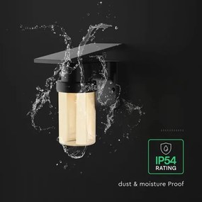 Lampă de perete LED Sol LED/3,7V 2700/3200/5000K IP54 1800 mAh negru/bej fumuriu + telecomandă