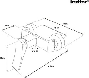 Robinet de duș Arno negru