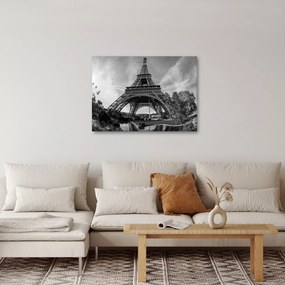 Tablou - Turnul Eiffel, alb-negru (70x50 cm)