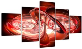 Tablou - forme roșii (125x70 cm), în 40 de alte dimensiuni noi