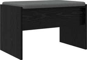 vidaXL Bancă pentru hol cu pernă Stejar Negru 63 x 38 x 40 cm