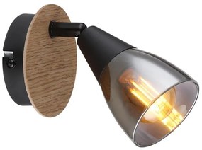 Aplica de perete design modern Mubby negru, maro