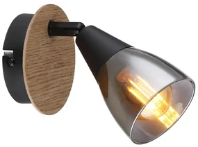 Aplica de perete design modern Mubby negru, maro