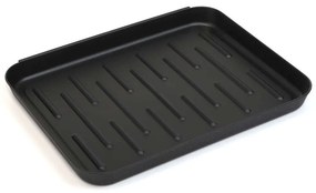 Tavă de încălțăminte din plastic pentru dulapuri, negru