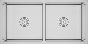 vidaXL Chiuvetă de bucătărie lucrată manual, oțel inoxidabil