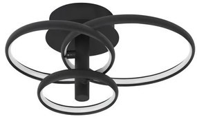 Lustra LED aplicata design modern circular ajustabil EMIL negru NVL-9349063