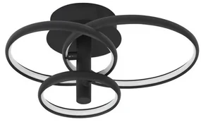 Lustra LED aplicata design modern circular ajustabil EMIL negru NVL-9349063