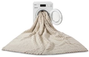 Covor crem lavabil/țesut manual din lână 170x240 cm Almond Valley – Lorena Canals