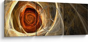 Tablou - Trandafir sufletului artistic (cu ceas) (90x30 cm)