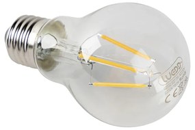 Set de 5 becuri LED E27 transparente 3W 250lm 2200K