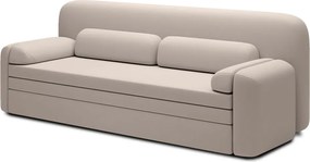 Canapea bej extensibilă/cu spațiu de depozitare cu tapițerie din catifea 236 cm Elioss – ELTAP