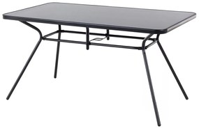 Set de masă pentru grădină Love (negru) (6 scaune). 1011670