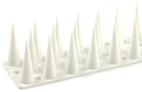 Set de 4 bucăți de vârfuri pentru păsări, din plastic, alb, 44,5 x 3,7 cm