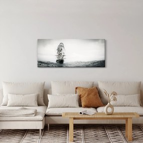 Tablou - O navă care navighează pe ocean (120x50 cm)