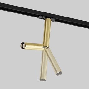 Spot LED, accesoriu pentru sinele monofazate Unity, Dual negru/alama