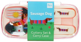 Tacâmuri pentru copii din oțel inoxidabil 2 buc. Sausage Dog – Rex London