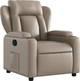 vidaXL Fotoliu rabatabil, cappuccino, piele ecologică