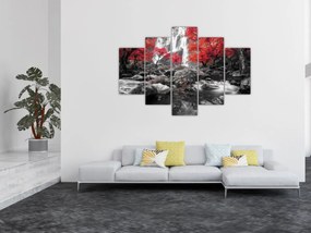 Tablou - Cascade în peisajul de toamnă (150x105 cm)