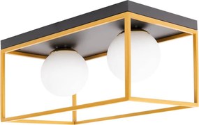 Lustra Erste Luma 420x280x225mm Negru Auriu 2xE27 Corp Iluminat Modern Art Deco pentru Living si Dormitor Pendul Design Premium Lux Elegant IP20