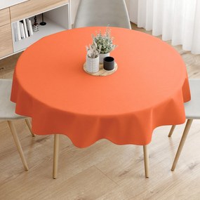 Goldea față de masă decorativă loneta - coral - rotundă Ø 110 cm