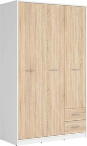 Dulap NEPO PLUS, stejar sonoma/alb, PAL, 119x55x197 cm
