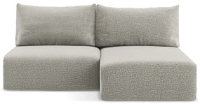 Colțar gri deschis extensibil/cu spațiu de depozitare (cu colț pe partea dreaptă) Kalena – Makamii