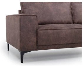 Canapea maro cu tapițerie din imitație de piele 224 cm Copenhagen – Scandic