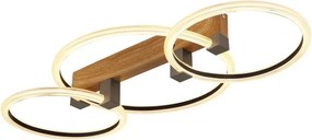 Plafoniera LED metal cu efect de lemn FLETCHER D2