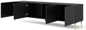 Masă TV C 4D 200 Rowanna (Negru lucios + Auriu). 1125041